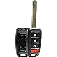 Key Fob Keyless Entry Remote Shell Case & Pad fits Honda 2013-2015 Accord / 2013-2015 Crosstour / 2015-2016 CR-V / 2016-2017 HR-V