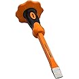 Finder 12-Inch Heavy Duty Flat Chisel with Hand Protection, Flat Head, Demolishing/Masonry/Carving/Concrete Breaker Chisels with Bi-Material Hand Guard