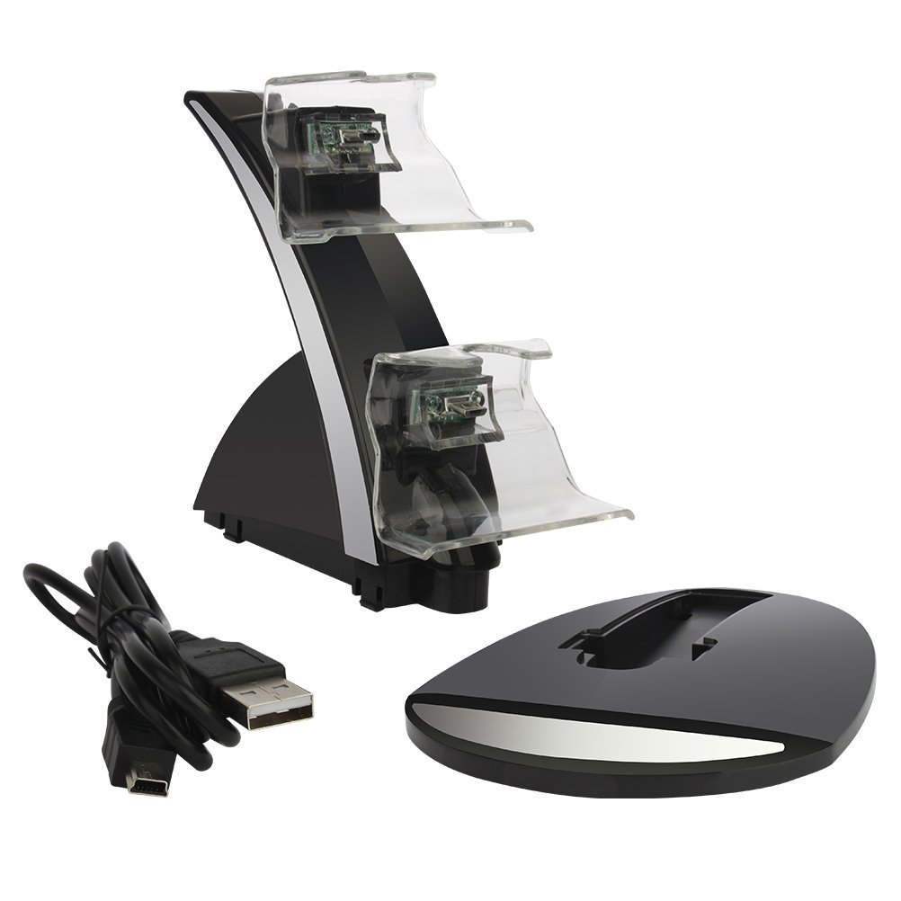 Xbox One / One S Charging Station, YCCTEAM® LED USB Dual Game Controller Charger Docking Station Charger for Xbox One, Xbox One S, Black