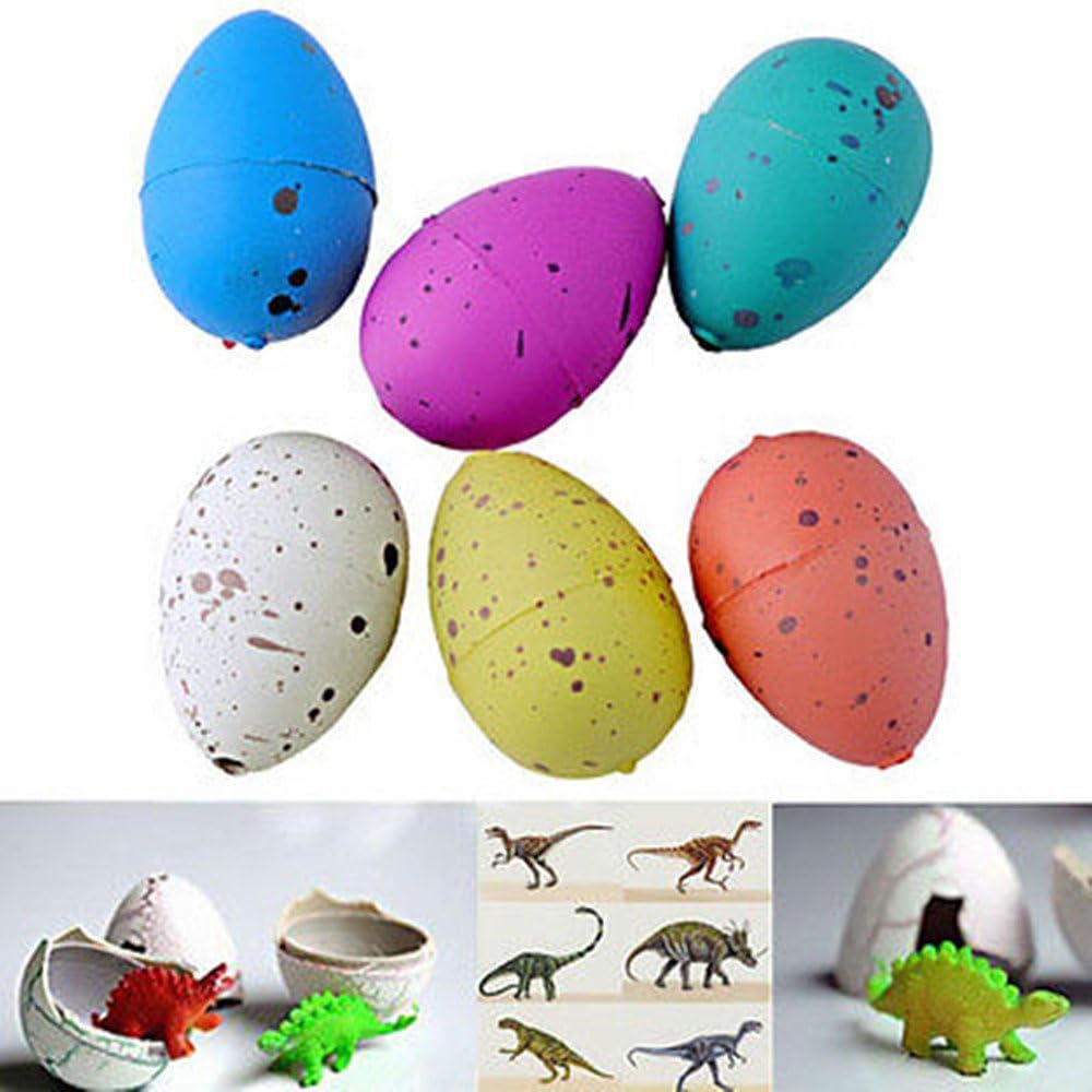 Still Cute Hatching Magic Growing Easter Pet Dinosaur Kit Excavation Egg Add Water Child Boys Girls Inflatable Toys(6pcs/set)
