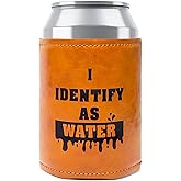 White Elephant Gifts for Adults Men Leather Can Cooler for Dad Men,Christmas Stocking Stuffers Gifts ldeas from Daughter Son 12Oz