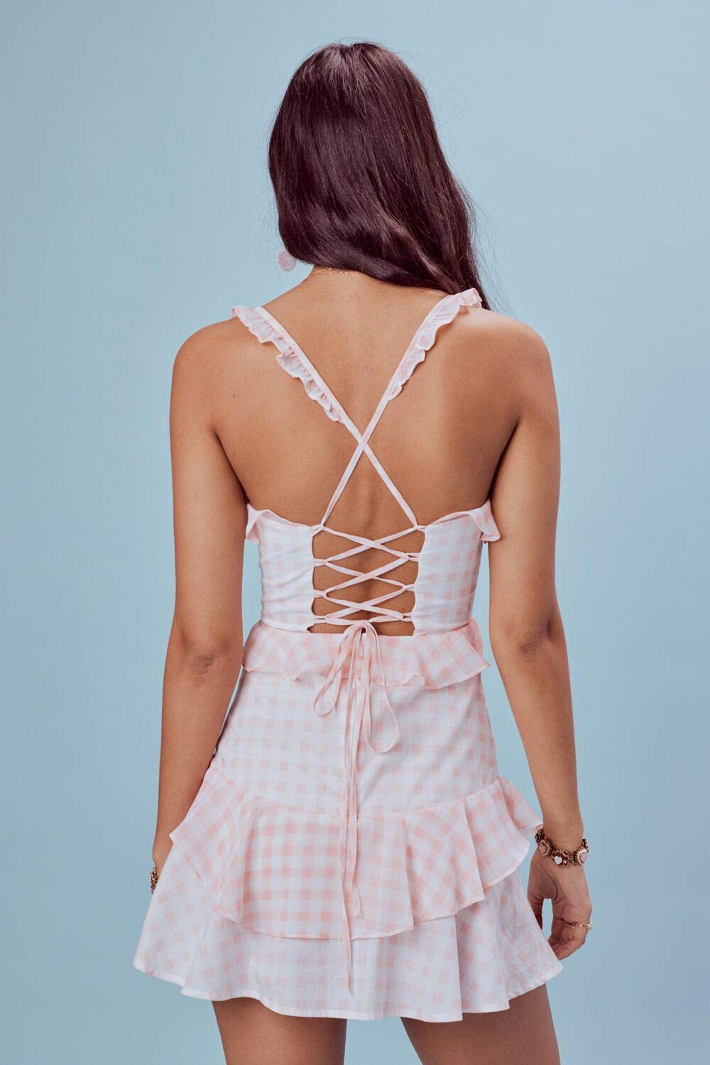 For Love And Lemons Womens Dixie Ruffled Mini Dress | Desertcart Guam