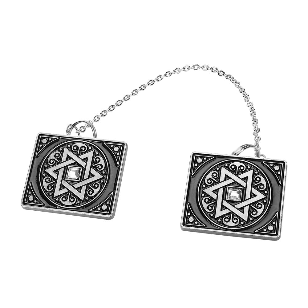 BRTAGG Clips for Tallit Prayer Shawl, 3.5cm x 3cm, 17.5cm Long Chain