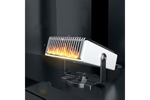 LARDERGO Portable Car Heater for Window Defroster Demister, 2 and 1 Hot and Thermal Cooling Fan Ceramic 12 V Plug-in Cigarette Lighter for Car - Silver