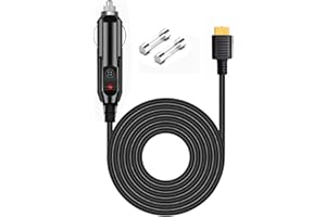 GRNPOWCN 12V/24V Car Charger Cable for BLUETTI AC2A AC70 AC50B EB55 Elite 200 100 V2 Portable Power Station and More XT60 Connector Solar Generator DC Power Adapter Cord Car Charging Cable Plug