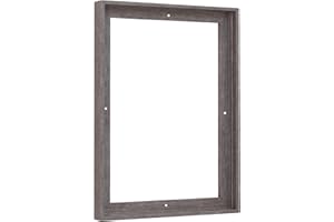 PIXY CANVAS 24x36 Floater Frame for Canvas Paintings, Wood Panels, Canvas Panels & Stretched Canvas Boards. Floating frame fits 5/8", 3/4" & max 7/8" Deep Artwork (Rustic Gray, 24 x 36 inch)