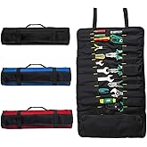 1/2 Pcs Pockets Tool Roll Organizer-Wrench Organizer&Tool Pouch-Wrench Roll Includes Sockets Pouches-Roll Up Tool Bag for Ele