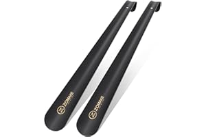 ZOMAKE Shoe Horn Long Handle for Seniors 2 Pack - 16.5" Long Metal Shoehorn for Boots - Exta Long Steel Shoe Horns for Men Women