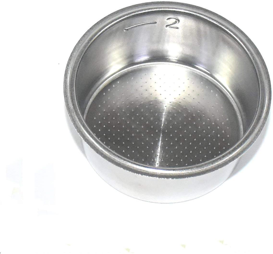 OKCafe Two Cup stainless steel Single Wall Filter for ESP8XL 800ESXL BES820XL ESP6SXL BES250XL and Cuisinart Espresso Maker EM-100 tow cup