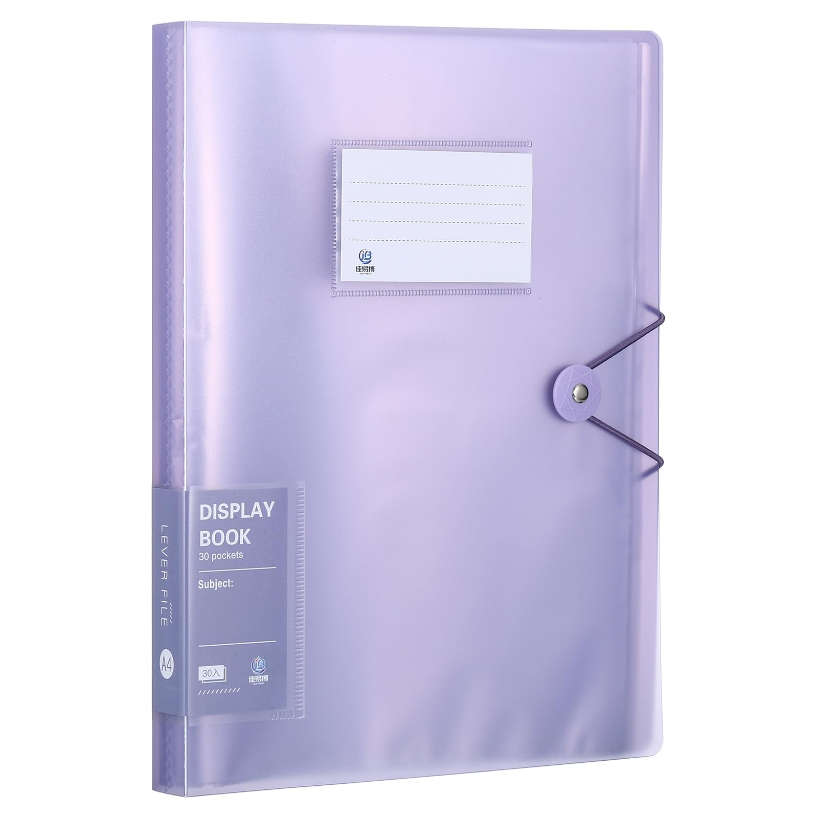 PATIKIL 8.5x11 Binders with Plastic Sleeve, 1 Pcs A4 Display 30 Pocket Portfolio Binder Folder Presentation Book with Clear Plastic Sheet Protector Sleeves for Artwork Document, Purple