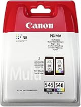 Canon PG-545 CL-546 BK/C/M/Y Ink Cartridge Multipack for PIXMA Printers