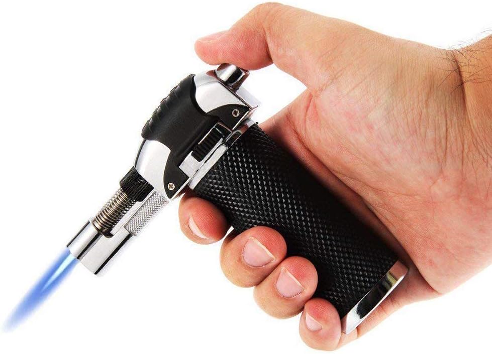 YUMUN® Kitchen Torch, Flame Lighter, Refillable Blow Torch Lighter Outdoor Windproof Cooking Torch for Creme Brulee, BBQ, Grill, Candles, Stove, Cooking, Baking