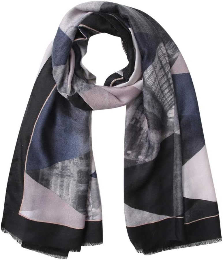 Mjjsk Women Shawl Autumn Geometric Pattern Print Scarves Scarf for women