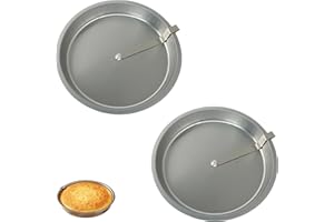 Easy Release Cake Pan, Cake Pan with Lever, Cakes Pans with Release Lever, Oven Safe Mold, Baking Tools Pans Round (2pcs)