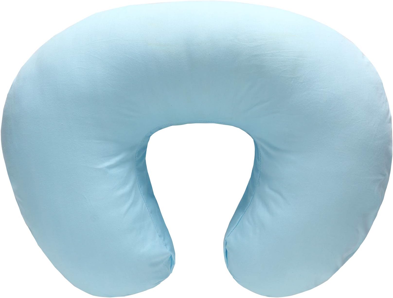 LAT Nursing Pillow Cover, 100% Natural Cotton Breastfeeding Pillow Slipcover, Extra Soft for Snug on Baby Nursing Pillow & Newborn Infant Feeding (Blue)
