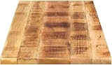 vidaXL Solid Rough Mango Wood Table Top 140x50cm Rectangular Dining Replacement view 7