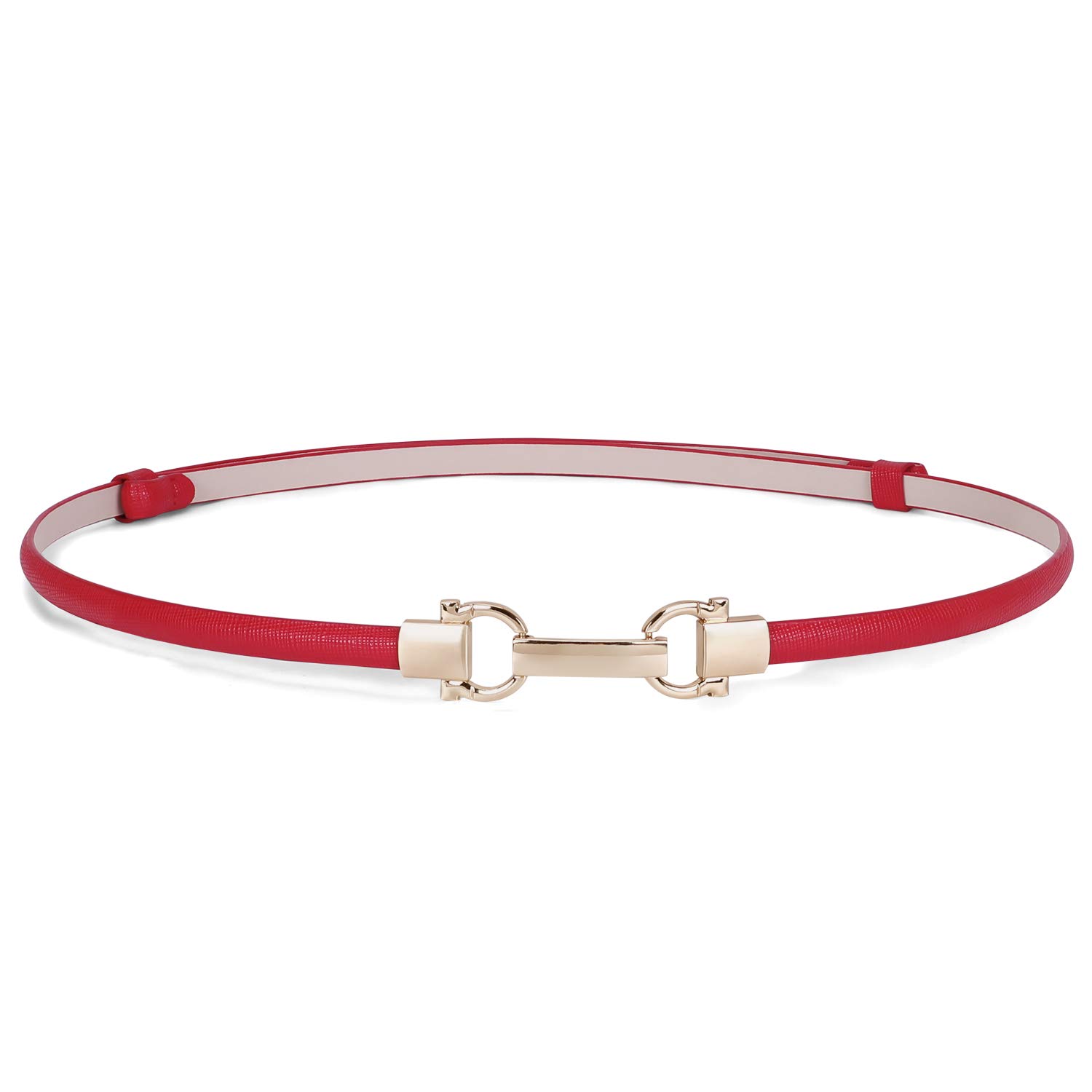 Women Skinny Leather Belt for Dress Adjustable Ladies Girls Thin Waist Belt with 6 Colors by WHIPPY