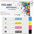 VicLabs W9150MC Toner cartridges Replacement for HP W9150MC W9151MC W9152MC W9153MC Toner Cartridges for use in HP Color Laserjet Managed MFP E78625dn E78630dn E78635dn Printers (4- Pack, BCMY)