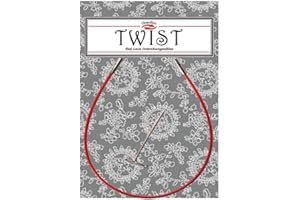 ChiaoGoo 8-Inch Twist Lace Interchangeable Cables, Small, Red (7508-S)