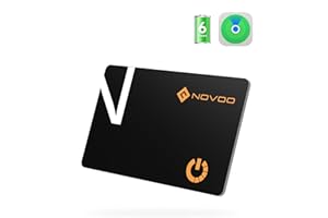 NOVOO Air Locator Tag (iOS Only) Wallet Tracker Card with Apple Find My, Smart Card Bluetooth Tracker, 6 Years Battery, IP68 Waterproof, 1.6mm Keys Finder and Item Locator for Keys, Bags, Passport