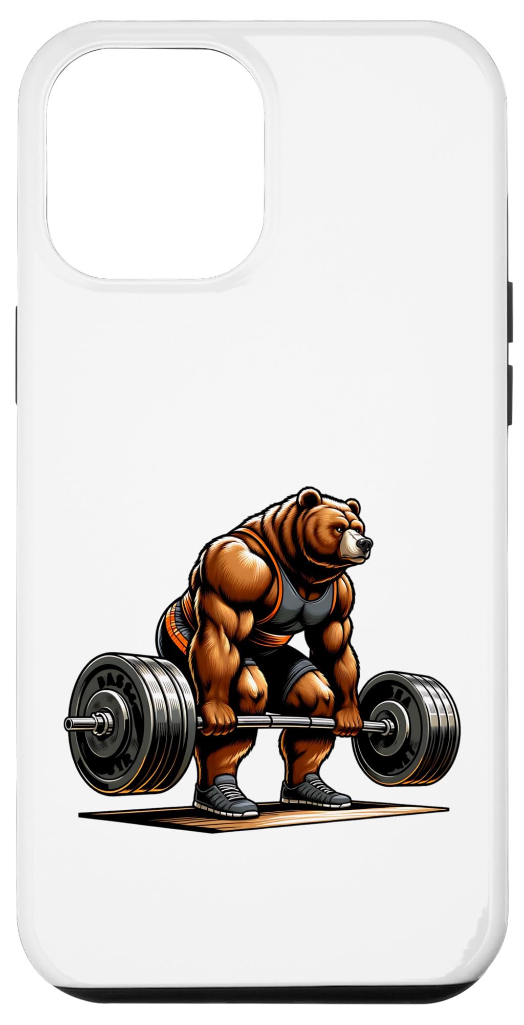 iPhone 12 Pro Max Bear Barbell Design For Bodybuilders Bodybuilding Case