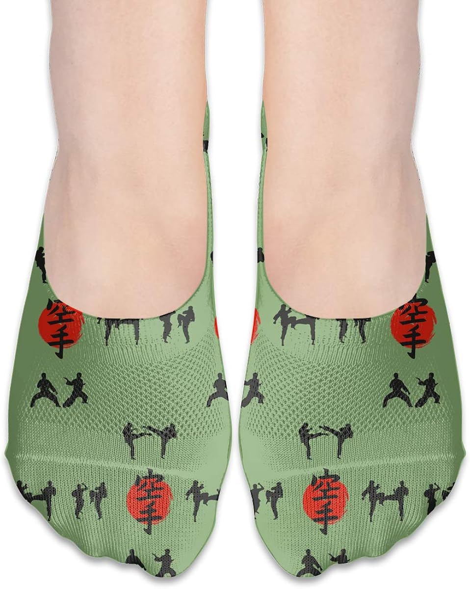 Japan Karate Martial?arts NoShow Socks Novelty Women Men Ankle Sock