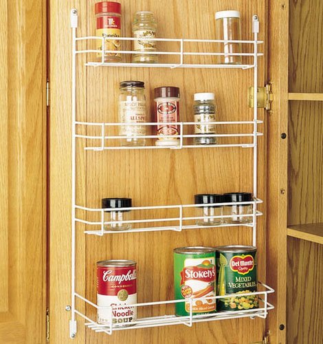 Rev-A-Shelf 565-10-52 Door Mount Spice Rack - Wire -White- 10"