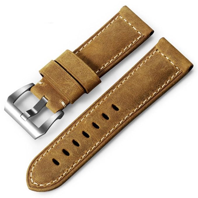 Cinturino Orologio Pelle Morbida Stile Vintage - Marrone, Taglie 18-26mm, Uomo