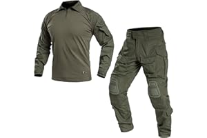 VOTAGOO GEAR G3 Combat Uniform Set for Men Tactical Camouflage Clothing Hunting Paintball Suit with Knee & Elbow Pads