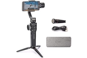 Zhiyun Smooth 4 Gimbal Stabilizer for Smartphone iPhone Android Cell Phone 3-Axis Handheld Gimbal for Vlogging YouTube Vlog TikTok Instagram Live Video Kit Support Cellphone 210g MAX