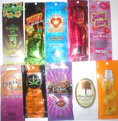 30 Indoor Tanning Bed Sample Packs Packages Suntan Lotion Bronzers Ect.