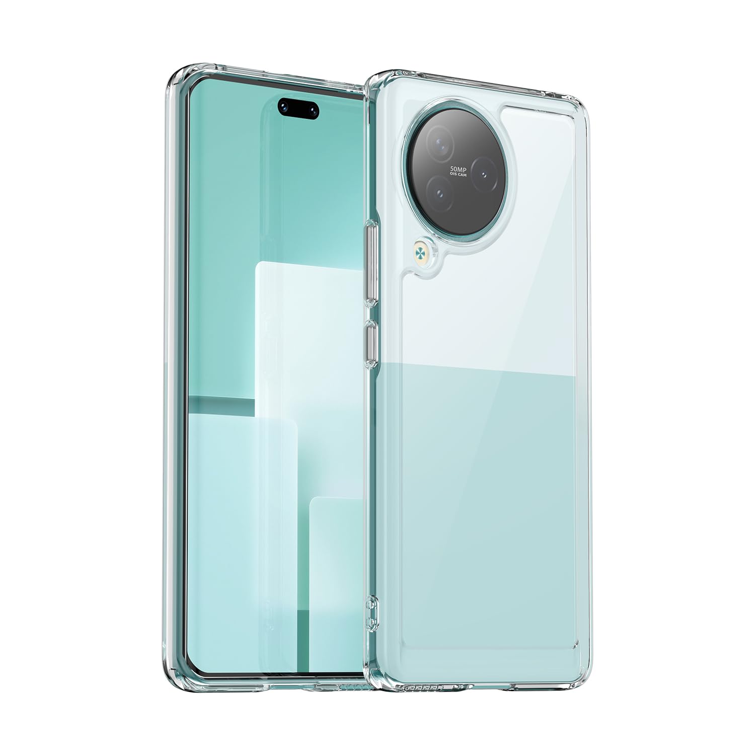SHIEID Clear Case for Xiaomi Civi 3, Hard PC and Soft TPU Shockproof Slim Thin Xiaomi Civi 3 Phone Case Cover-Transparent