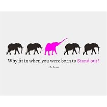 Amazon.com: Born to Stand Out - Animal Wall Decor, Dr. Seuss Quote ...
