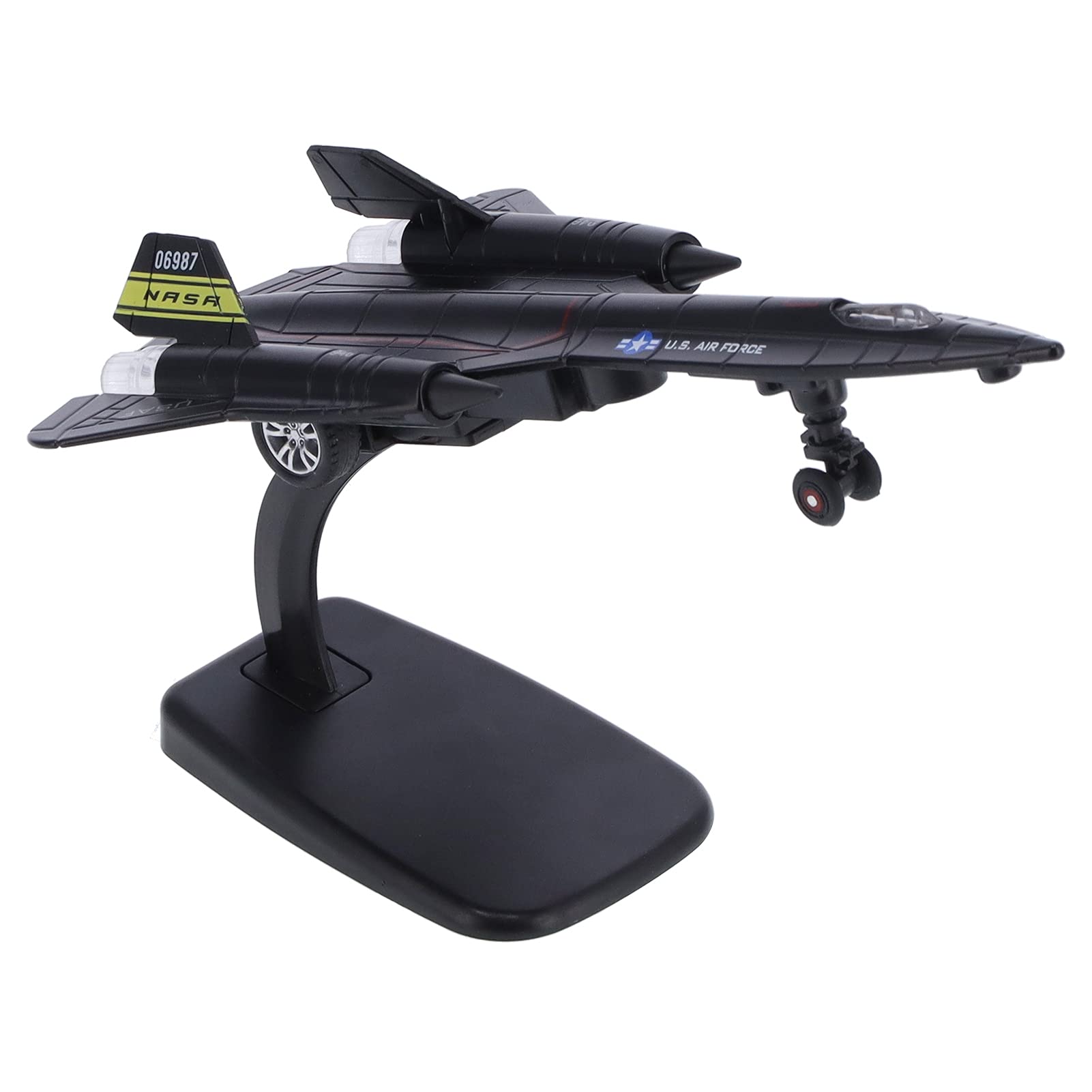 SR71 Blackbird Reconnaissance Aircraft Plane Model, Kids Boy Alloy Plastic Plane Model with Music & Sound for Children Collection Decoration