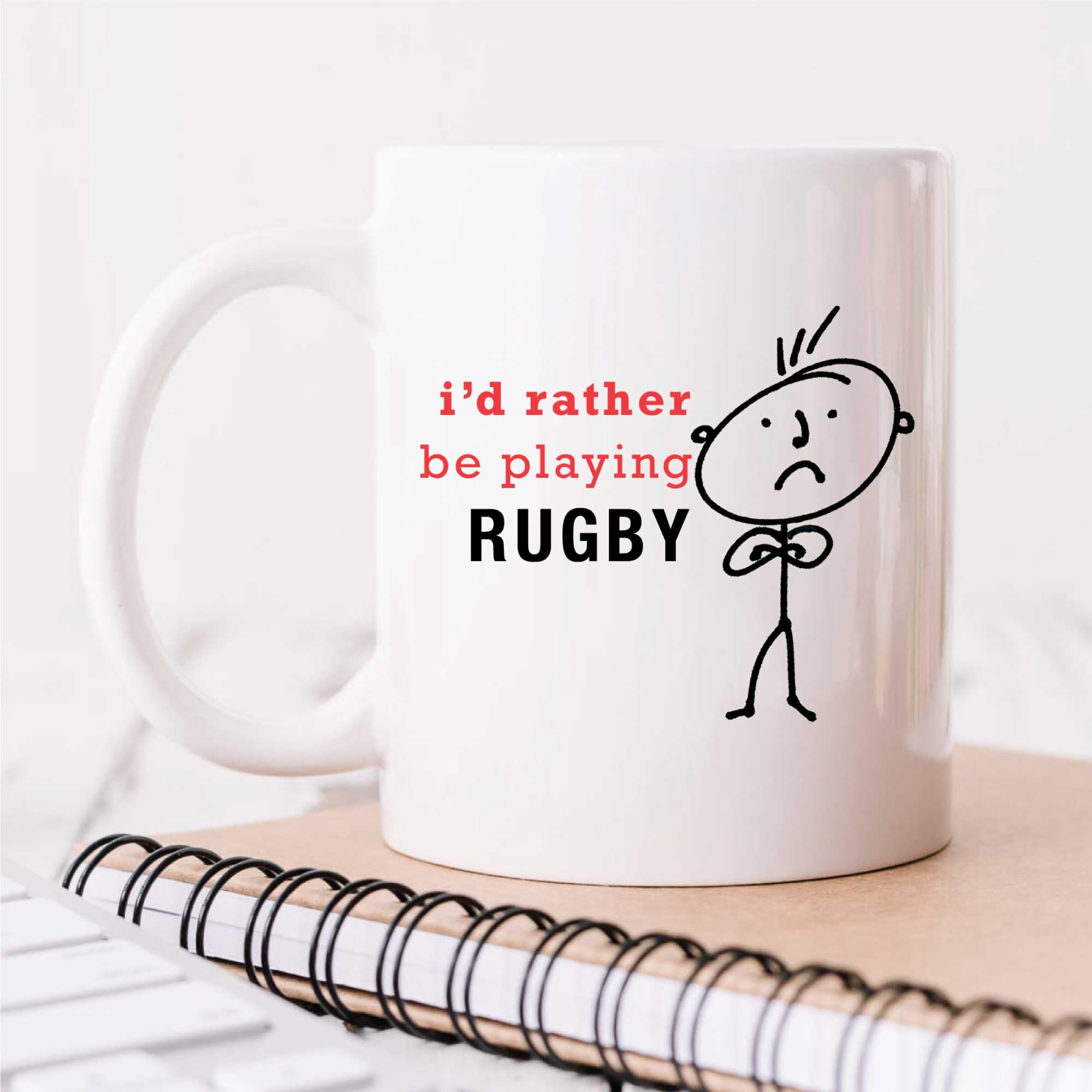 60 Second Makeover Limited Mens I'd Rather Be Playing Rugby Mug Present Dad Boyfriend Man Gift Rugby Gifts Rugb 11oz Ceramic Coffee Cup Dishwasher Safe Microwave Safe