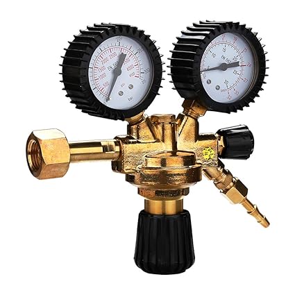 Hengda Druckminderer Druckregler für Argon/Co² Schweißgerät Schutzgas zu MIG/MAG WIG TIG Mehrwegflaschen