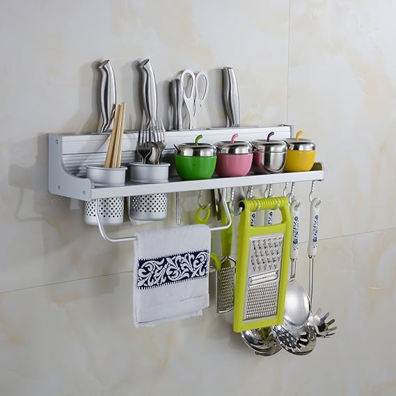 Kitchen Utensil Rack Wall Mounted Kitchen Tools Hanging Rail Rack