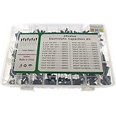 500 Pcs 24 Values 10V-50V Electrolytic Capacitor Assortment Box Kit 0.1UF-1000UF