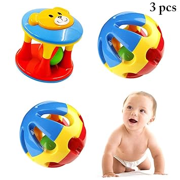 Joyibay 3PCS Juguete Sonajero Juguete De Pelota De Bebé De ...
