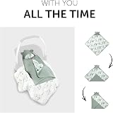 hauck Snuggle N Dream Leaves Mint Cotton Baby Blanket 80x80 cm view 3