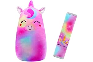 FAROCHY Car Pillow for Kids - Farcohy Seat Belt Cover for Kids Unicorn Seat Belt Pillow Kids Car Seatbelt Covers Seatbelt Cushion for Kids, Seat Strap Pillows Kids