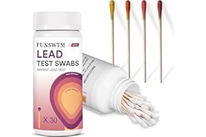 FUNSWTM Lead Test Kit - 30 PCS Lead Test Swabs - 30 Second Instant Lead Paint Test Kit for Dishes, Paint, Ceramics, Toy, Wood, Stainless Steel and All Surface
