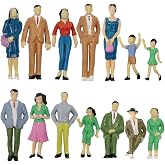 P2501 Model Trains Architectural 1:25 Scale Painted Figures Scale G Sitting and Standing People Model Railway Layout NEW (14 PCS)