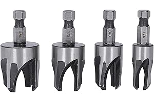 Plug Cutters Wood Drill Bit Woods Plugs Cutter Drills Hole Cutter Tapered Set 1/4in Hex Shank Claw Type Imperial Taper Cuttin