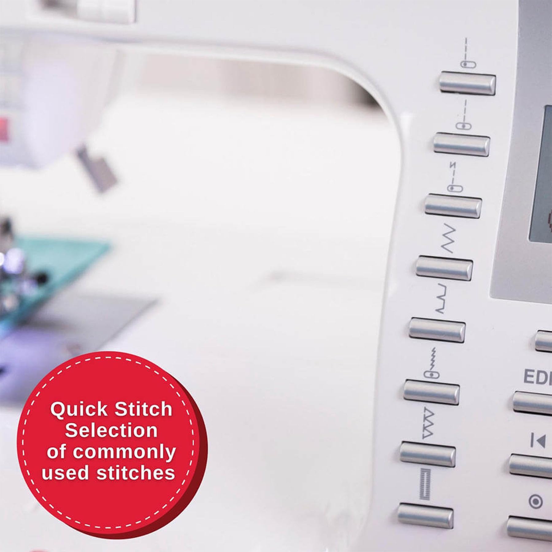 SINGER Quantum Stylist 9960 Computerized Sewing & Quilting Machine with Extension Table, Hard Case & Accessories | 600 Stitches, Lettering, LED Light, 1-Step Buttonhole & High-End Touch Controls
