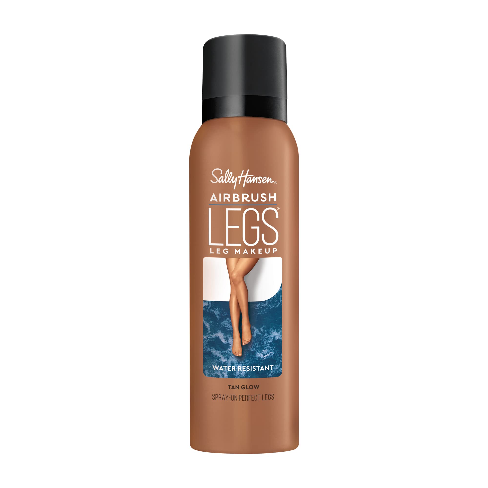 Sally Hansen Airbrush Legs Instant Tan Spray, Water and Transfer Resistant Formula, Light Weight with Full Coverage Effect, Tan, 75ml