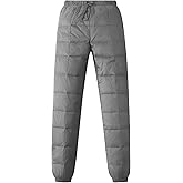 Gihuo Snow Pants Womens Winter Windproof Down Pants Warm Outdoor Ski Pants Padded Loose Ultralight Warm Trousers