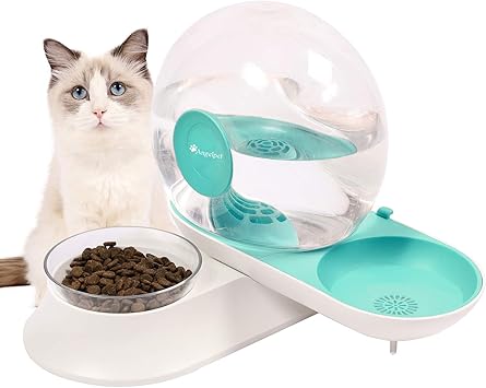 Amazon ペット用 自動給水器 給食器 ペットボウル 水飲み器 給餌器 餌入れ ペット給水器 2 8l大容量 可愛いカタツムリデザイン 猫 中小型犬 ペット用品 フィルター付き 重力設計 自動補水 電気不要 ウォーターディスペンサー 自動 お留守番対応 グリーン Angelpet