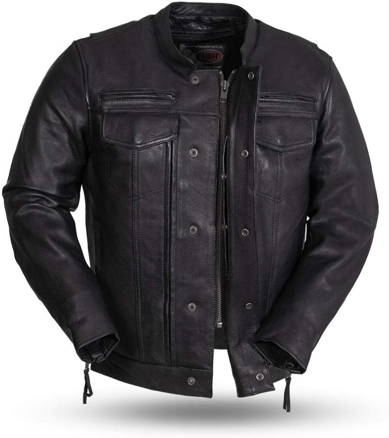 First MFG Co.- Raider - Men’s Motorcycle Leather Jacket |Men’s Leather Jacket for Ridding: Automotive