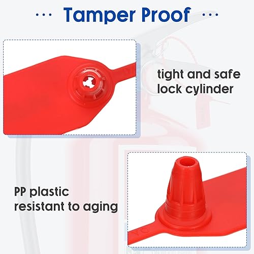 1000 Pcs Plastic Tamper Fire Extinguisher Security Tags Seals Safety Numbered Zip Ties Labels - View #9